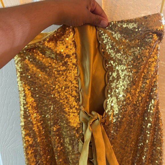 ✨Sparkle Gold Mermaid Evening Gown - Picture 5 of 7